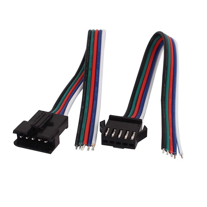 RGBZONE 20Pairs JST SM 5PIN Plug Male to Female EL Wire Cable Connector Adapter for 5050 RGBW RGBWW LED Strip Light - Image 5
